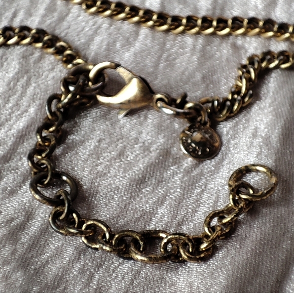 J Crew Emerald Cut Peach and Smoke Rhinestone Statement Necklace Citrine Navette - Picture 12 of 16